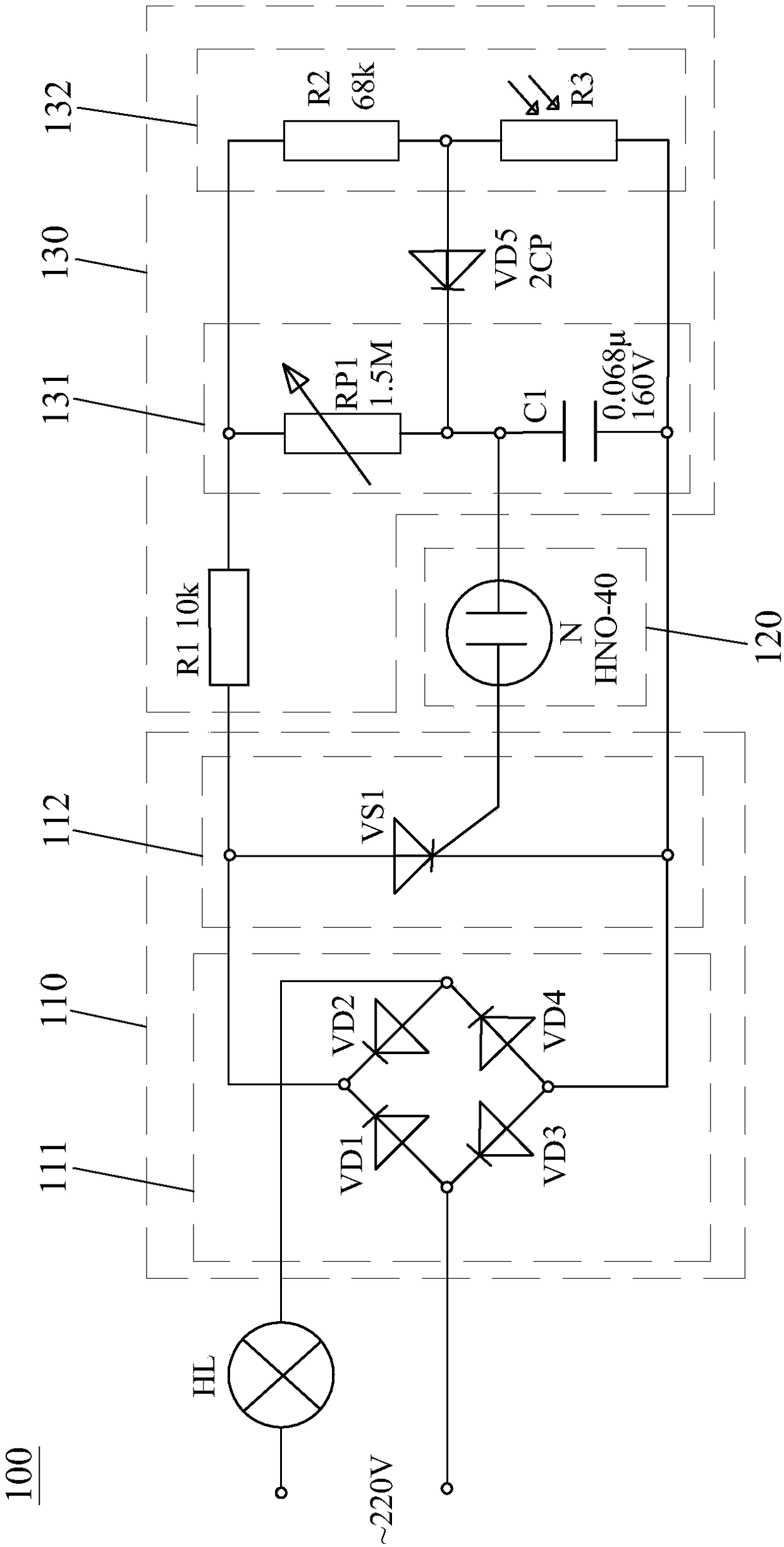 Automatic control circuit for sightseeing elevator car illumination