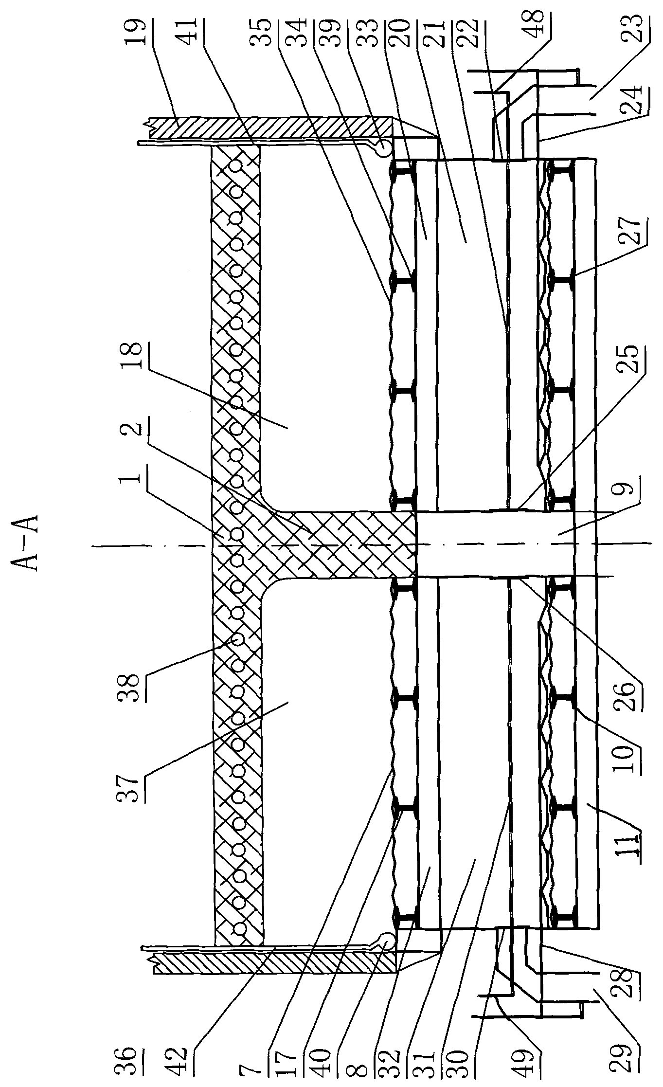 Boiler with double fire grates and double combustion chambers