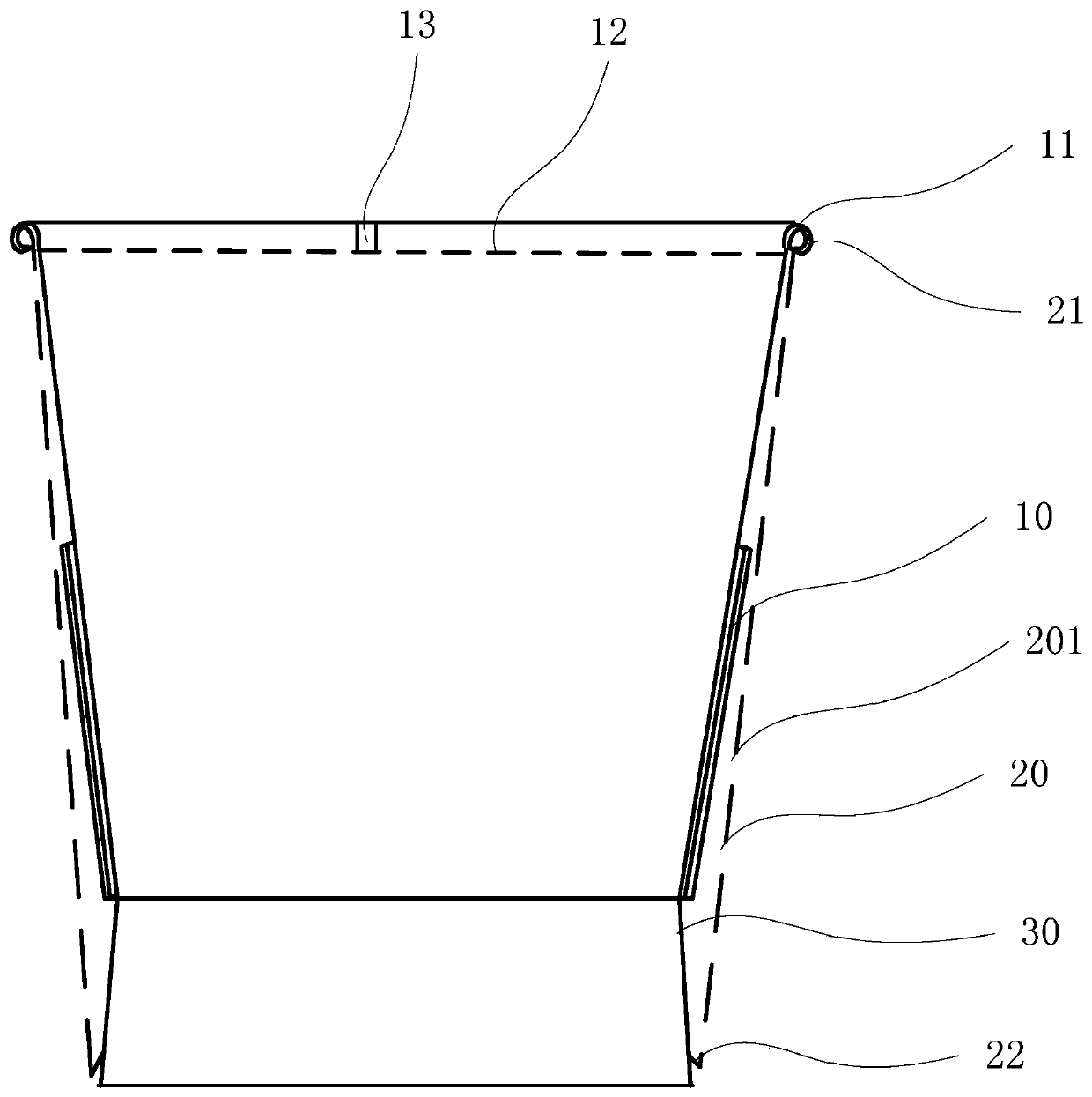 Rapid cooling paper cup