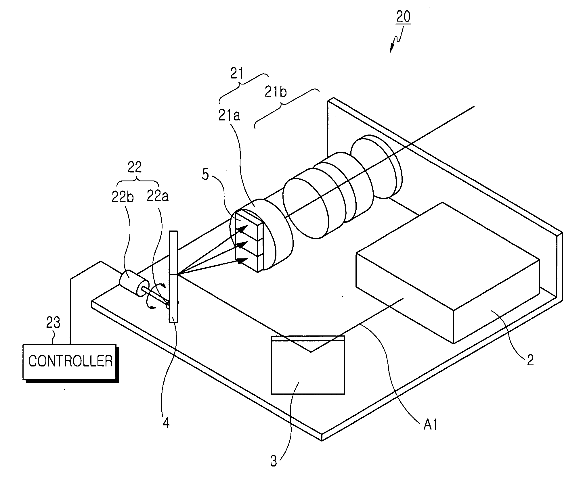 Image offset adjustment apparatus for LCD projector and mobile phone having the same