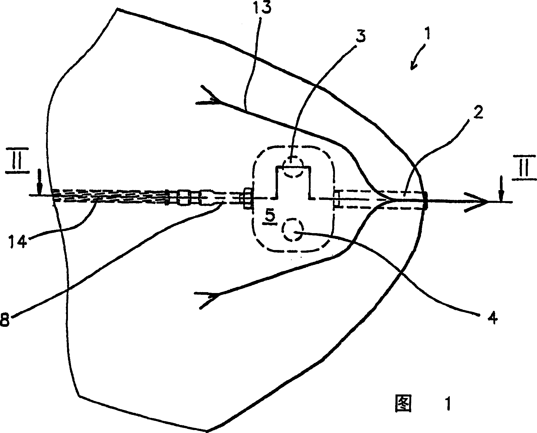 Wind turbine rotor blade and lightening discharge receptor with drain passage
