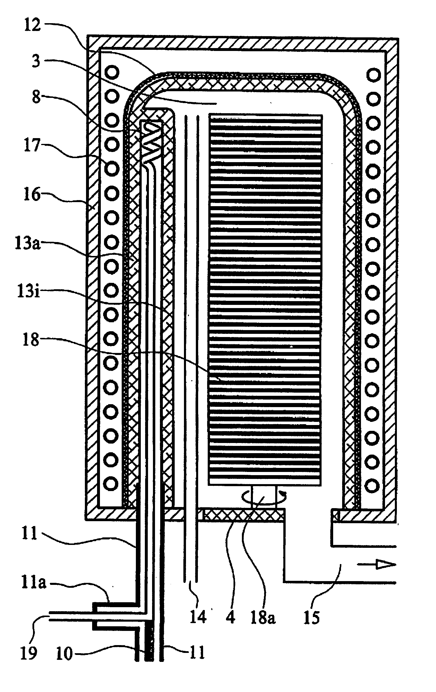 Device for producing excited and/or ionized particles in a plasma