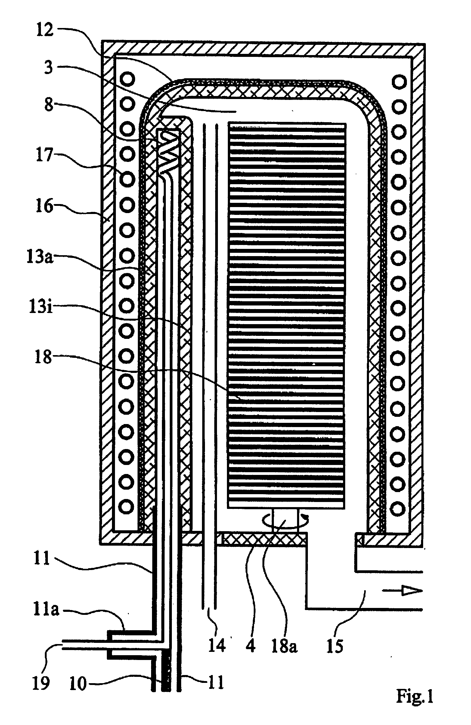 Device for producing excited and/or ionized particles in a plasma