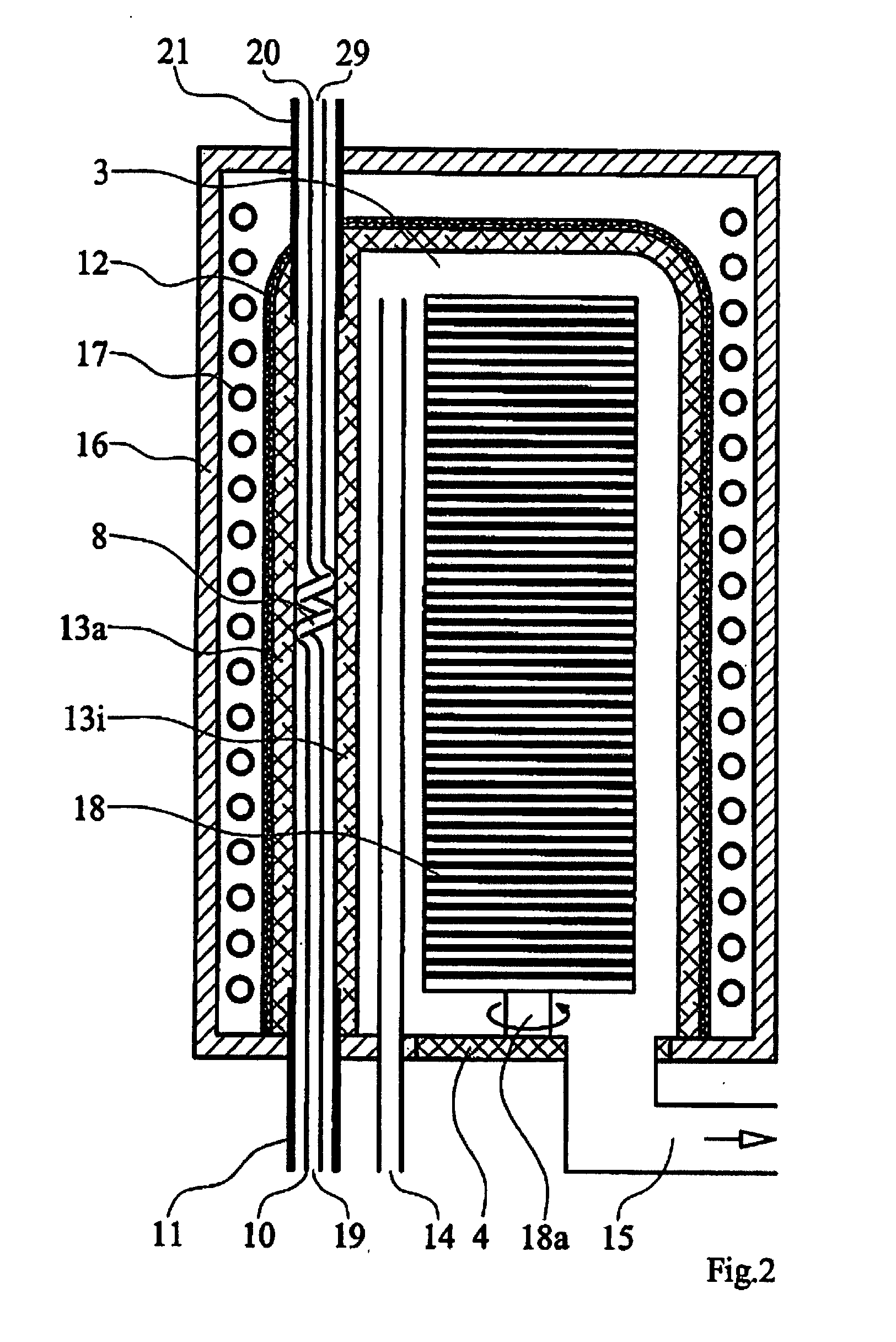 Device for producing excited and/or ionized particles in a plasma