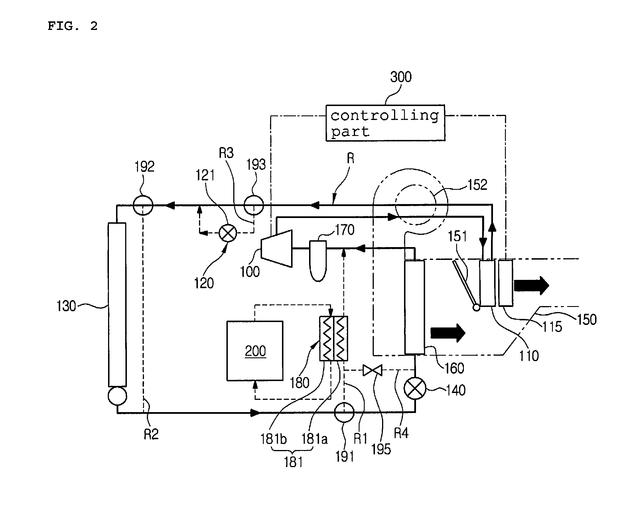 Heat pump system for vehicle and method of controlling the same