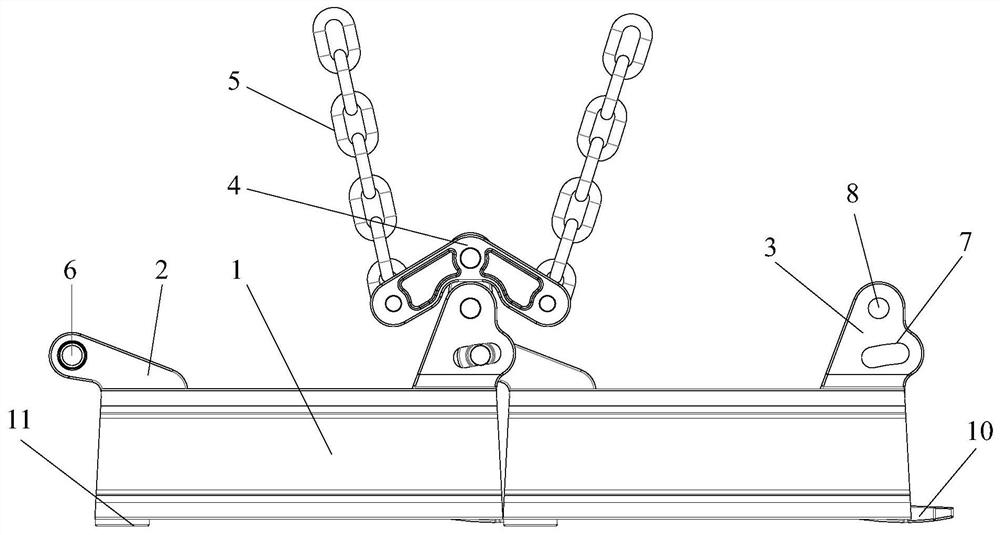 Monorail crane heavy rail suspension device and rail system