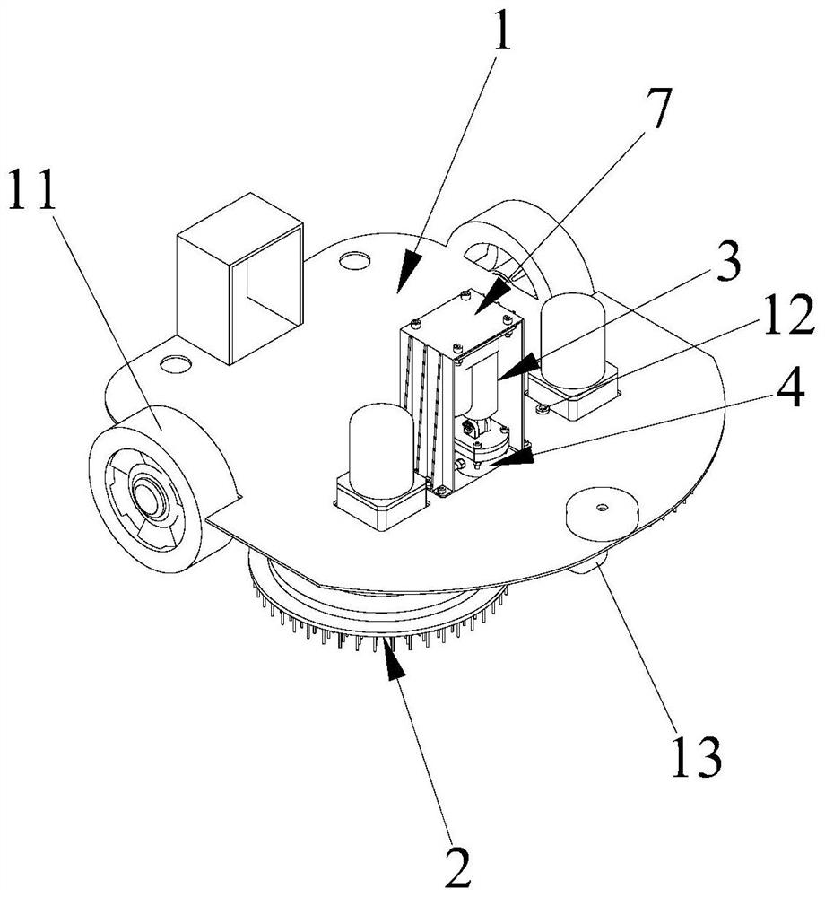 Cleaning robot capable of adjusting ground pressure