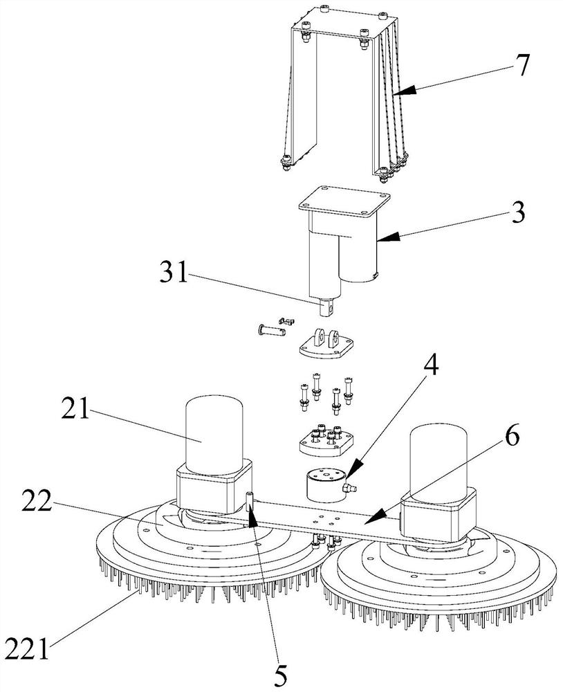 Cleaning robot capable of adjusting ground pressure