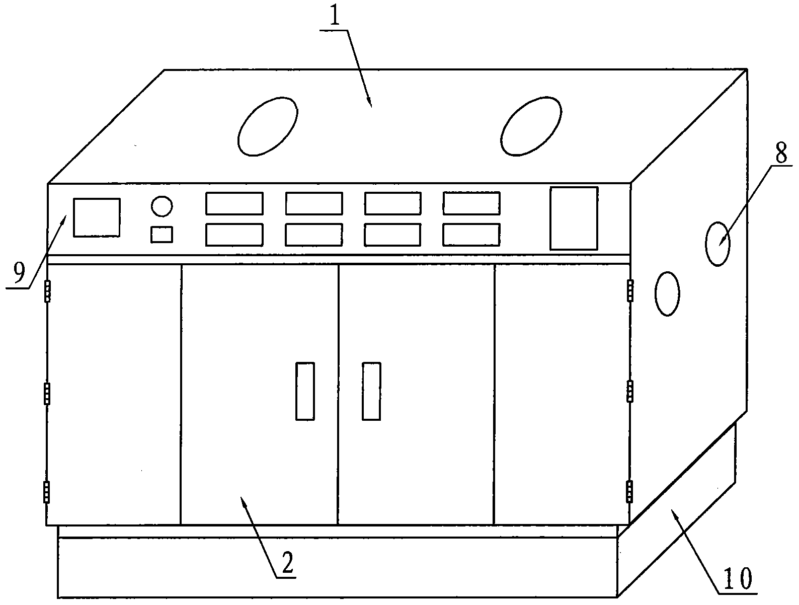 Synchronous clamping assembly test stand for two-sided ultraviolet ageing test