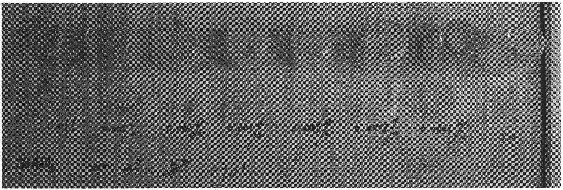 Semi-quantitative detection kit for bleaching toner residue in Chinese medicinal materials or Chinese medicinal decoction pieces