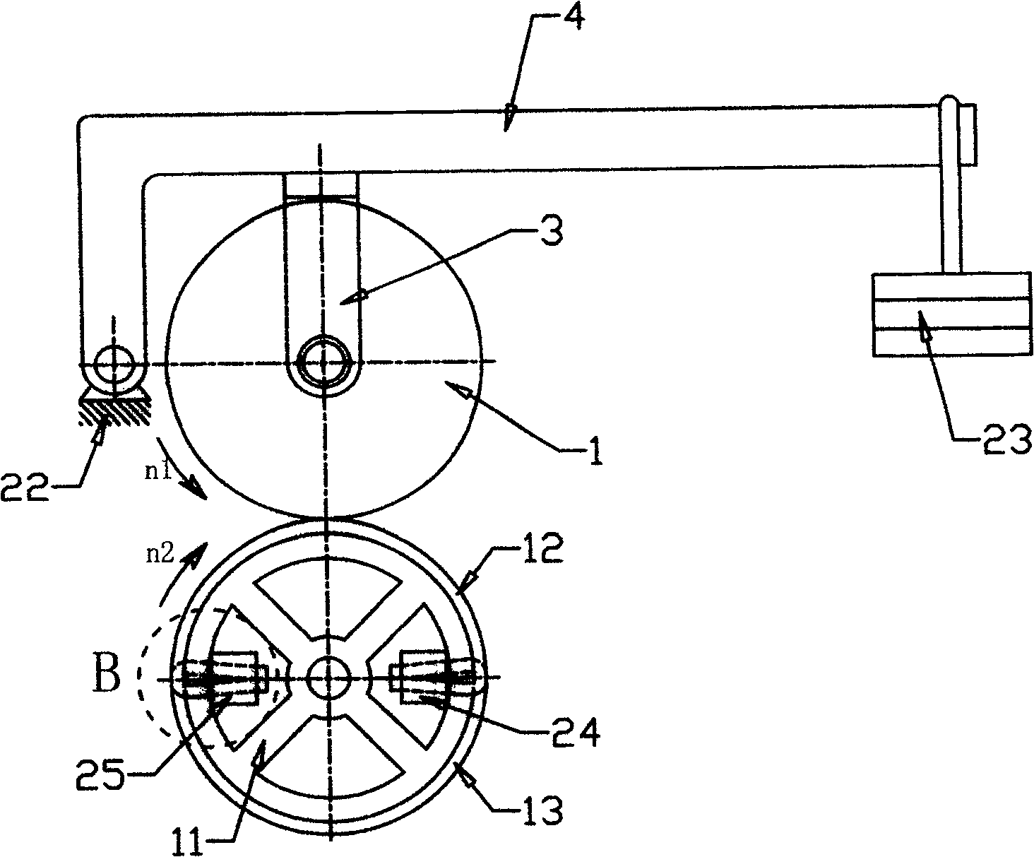 Elevator tow-drive rolling-sliding contact fatigue wear testing machine