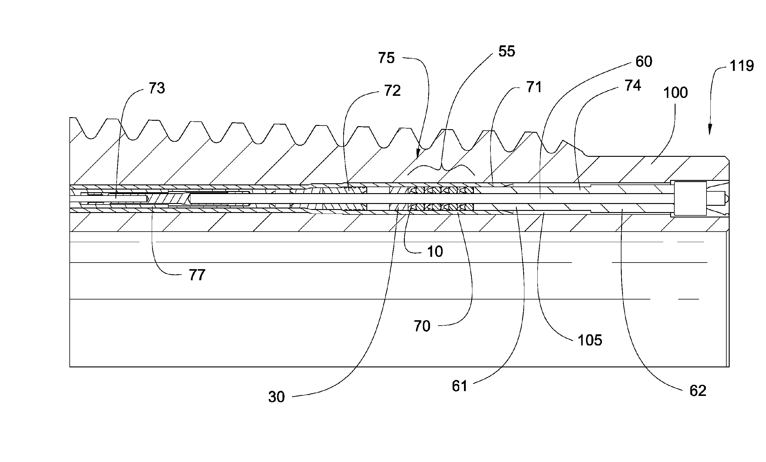 Internal coaxial cable seal system
