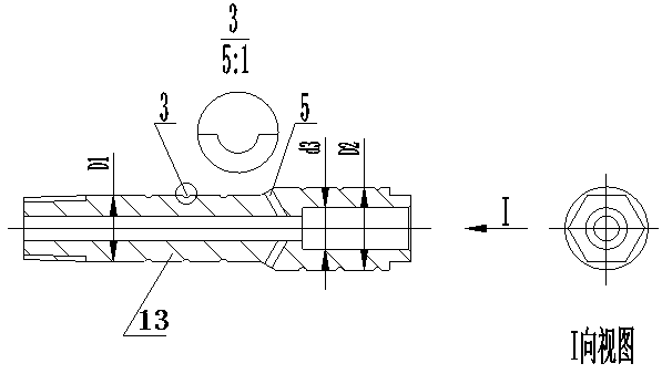 High-pressure water rotary nozzle with axial thrust self-balancing function