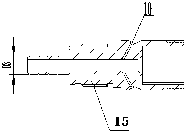 High-pressure water rotary nozzle with axial thrust self-balancing function