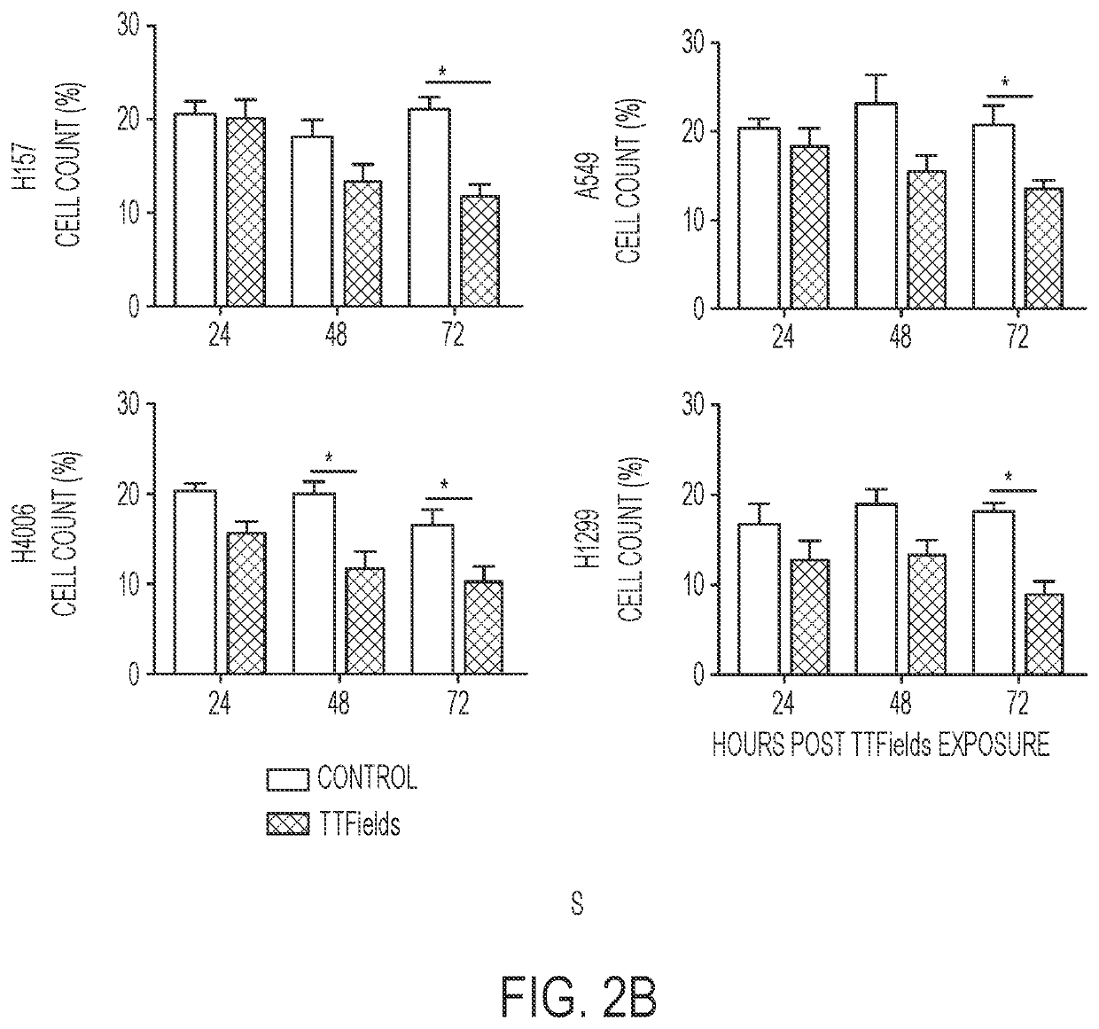 Treating Tumors Using TTFields Combined with a PARP Inhibitor