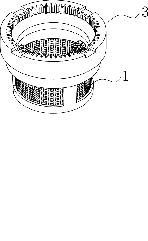 Grinding disc filter screen structure for fruit and vegetable processing machine