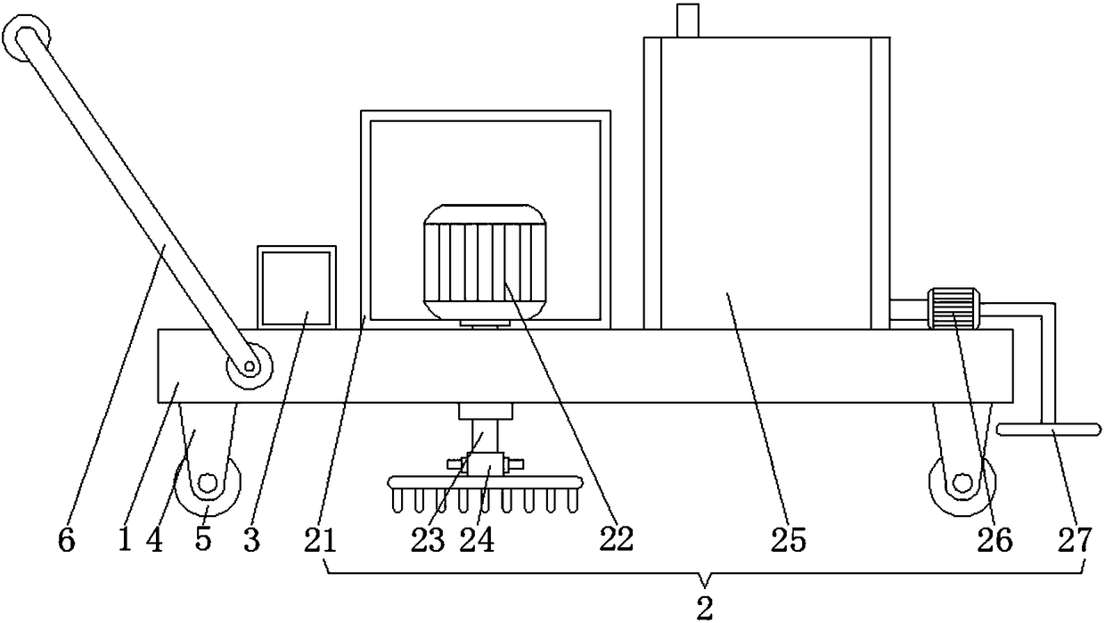 Ground cleaning device for hydraulic engineering