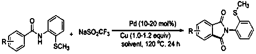 Preparation method of N-(2-methylthiophenyl)isoindole-1,3-diketone compound