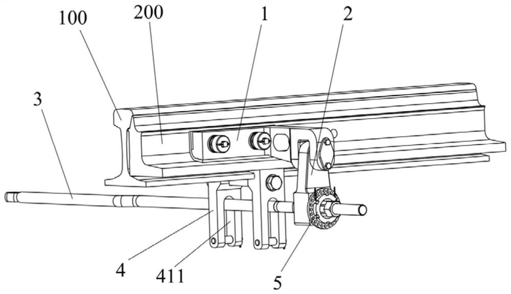 Railway turnout indication rod device