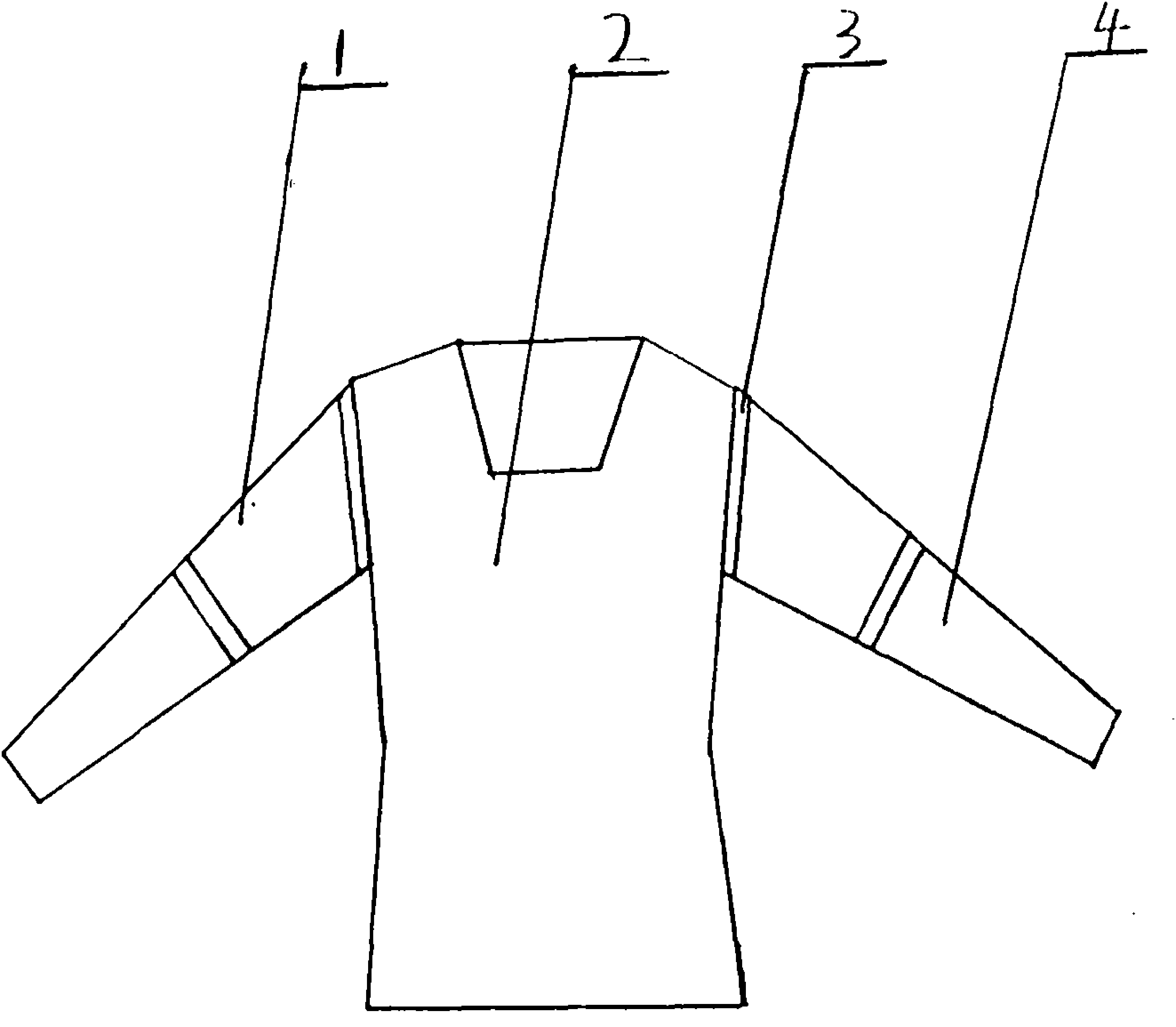 T-shirt with detachable sleeves