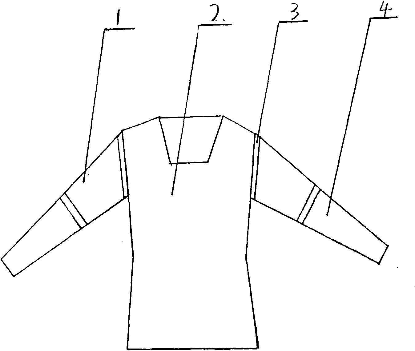 T-shirt with detachable sleeves