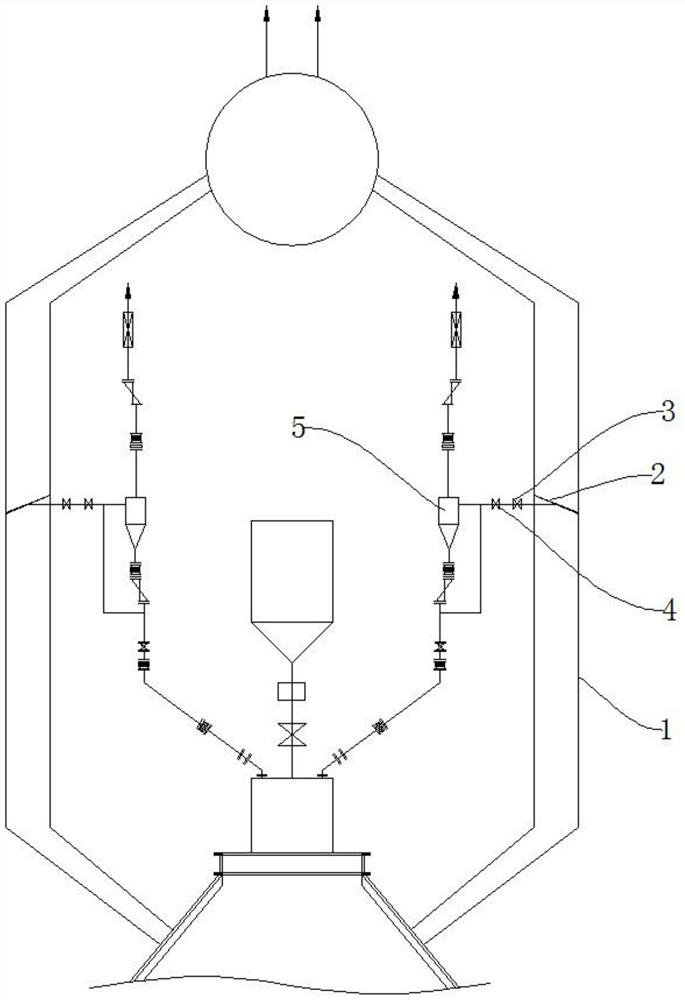 Environment-friendly blowing-down and blowing-in method for blast furnace