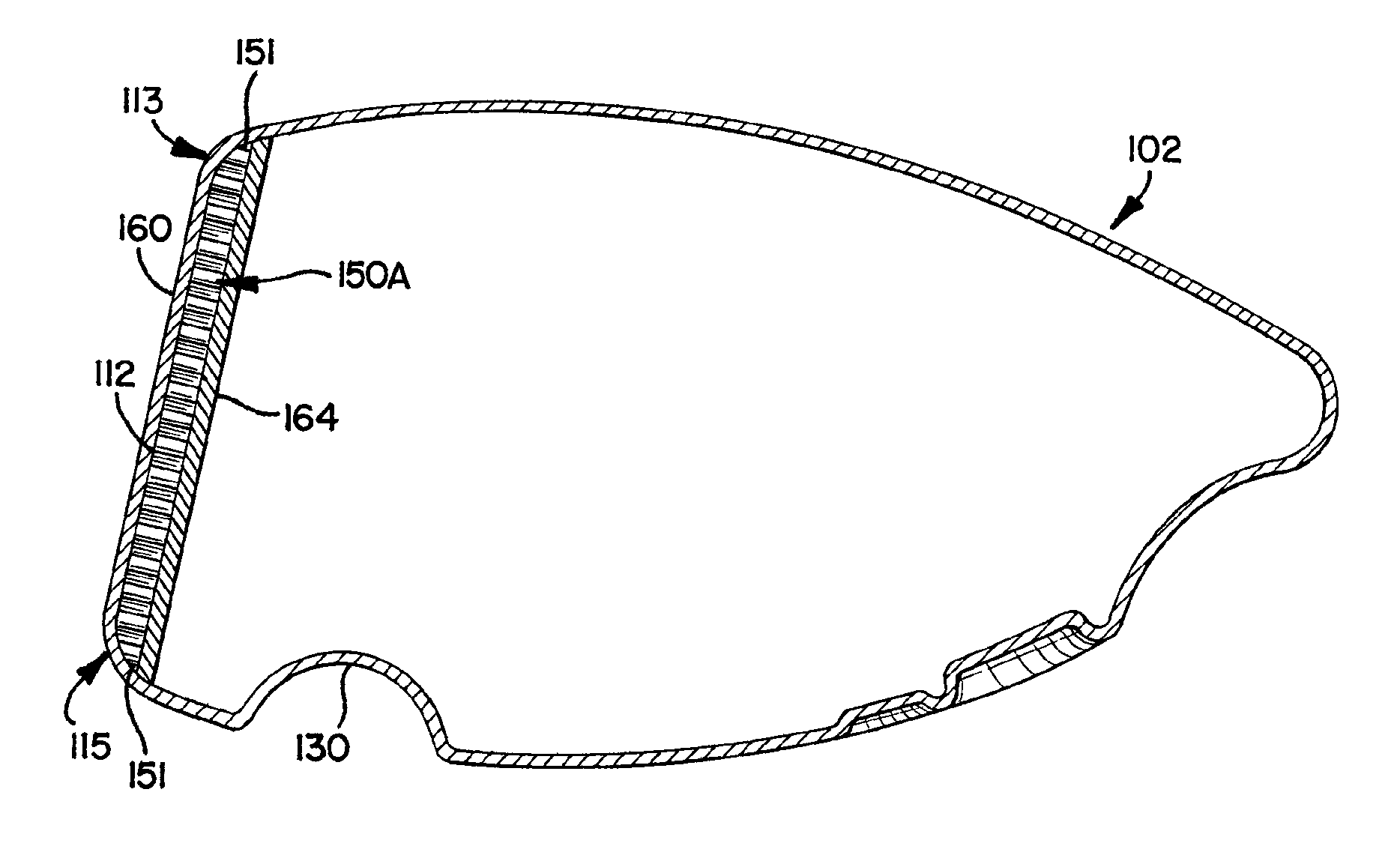 Golf club heads or other ball striking devices having distributed impact response