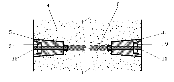 Non-floor type bracket bearing shear pin and construction method thereof