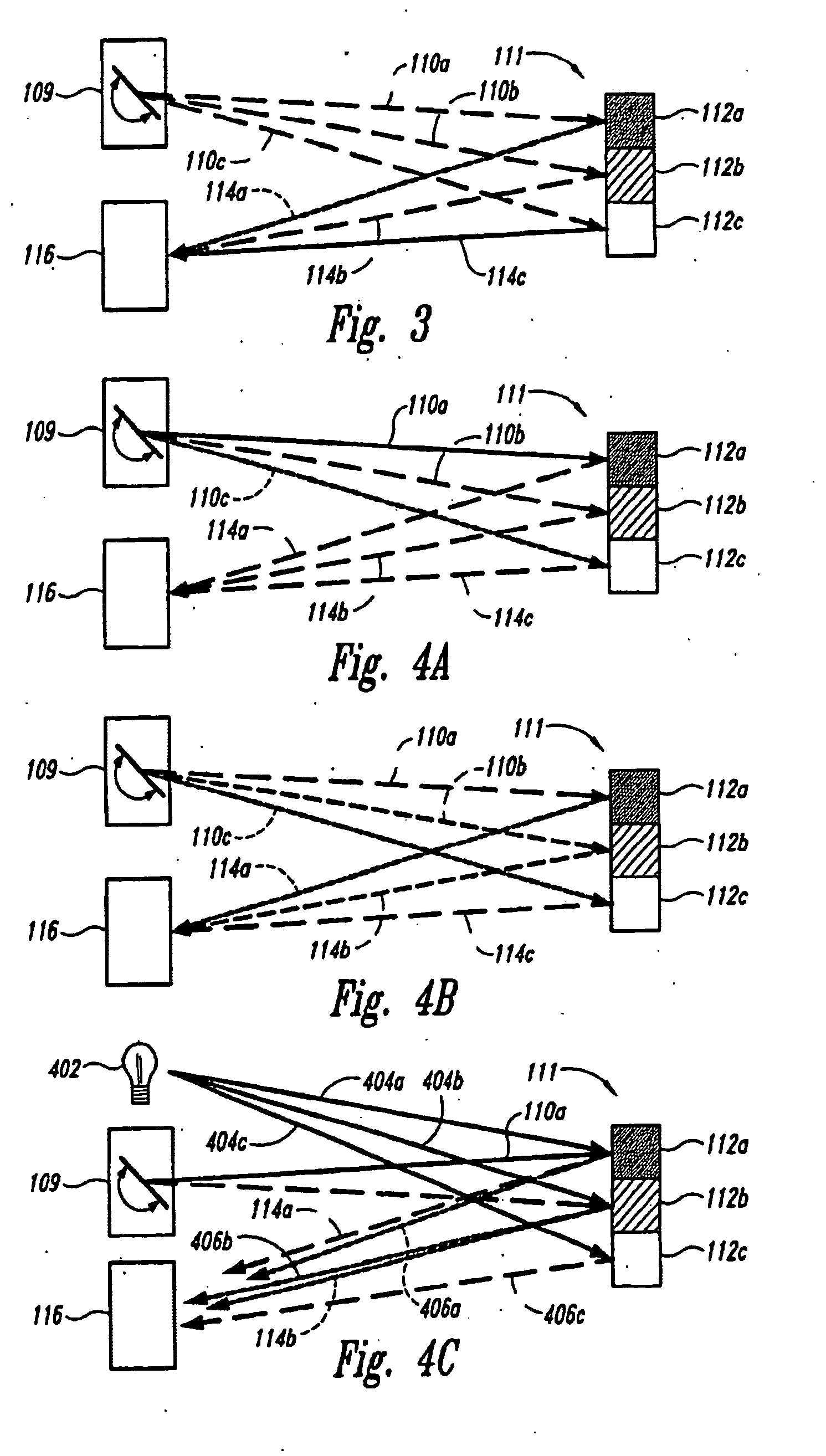 Apparatus and method for projecting a variable pattern of electromagnetic energy