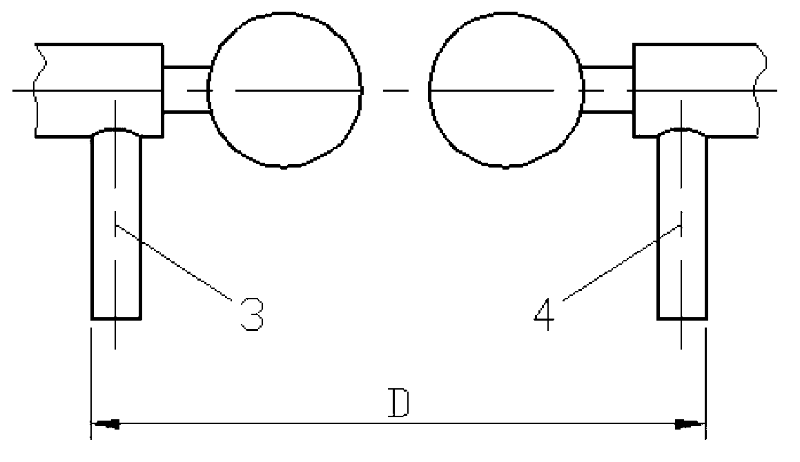 Detection device of static material layer thickness between dielectric spheres