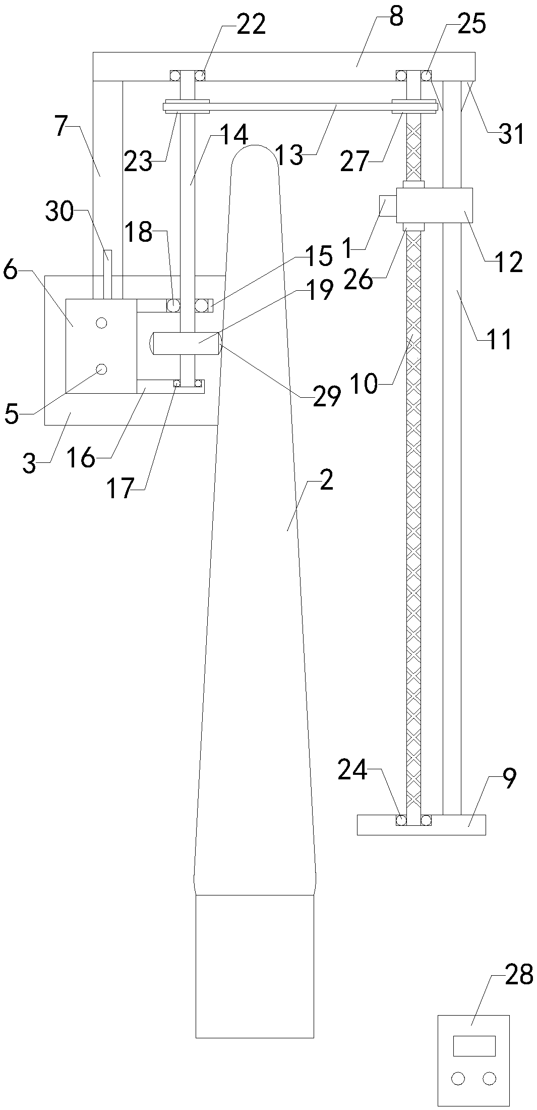 Wind turbine generator blade damage situation detection device