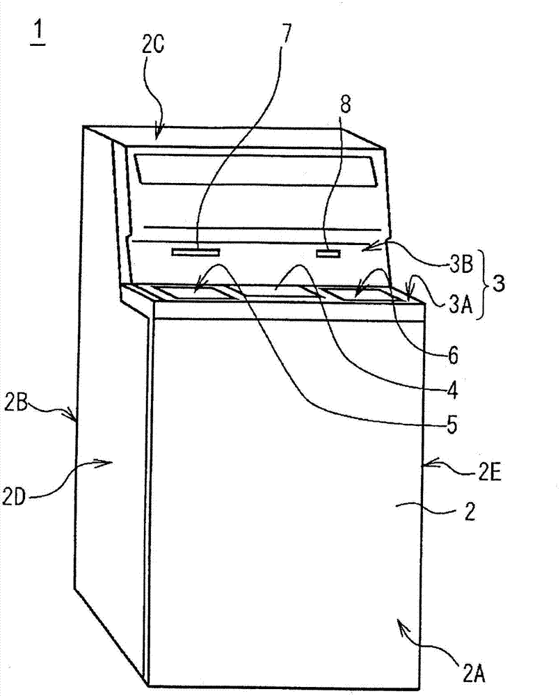 Paper sheet conveying device and automatic cash transaction device