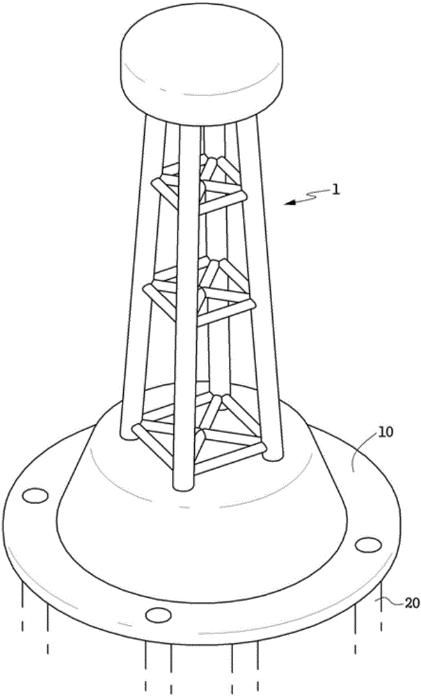 Method for combining concrete base of offshore supporting structure and steel pipe pile