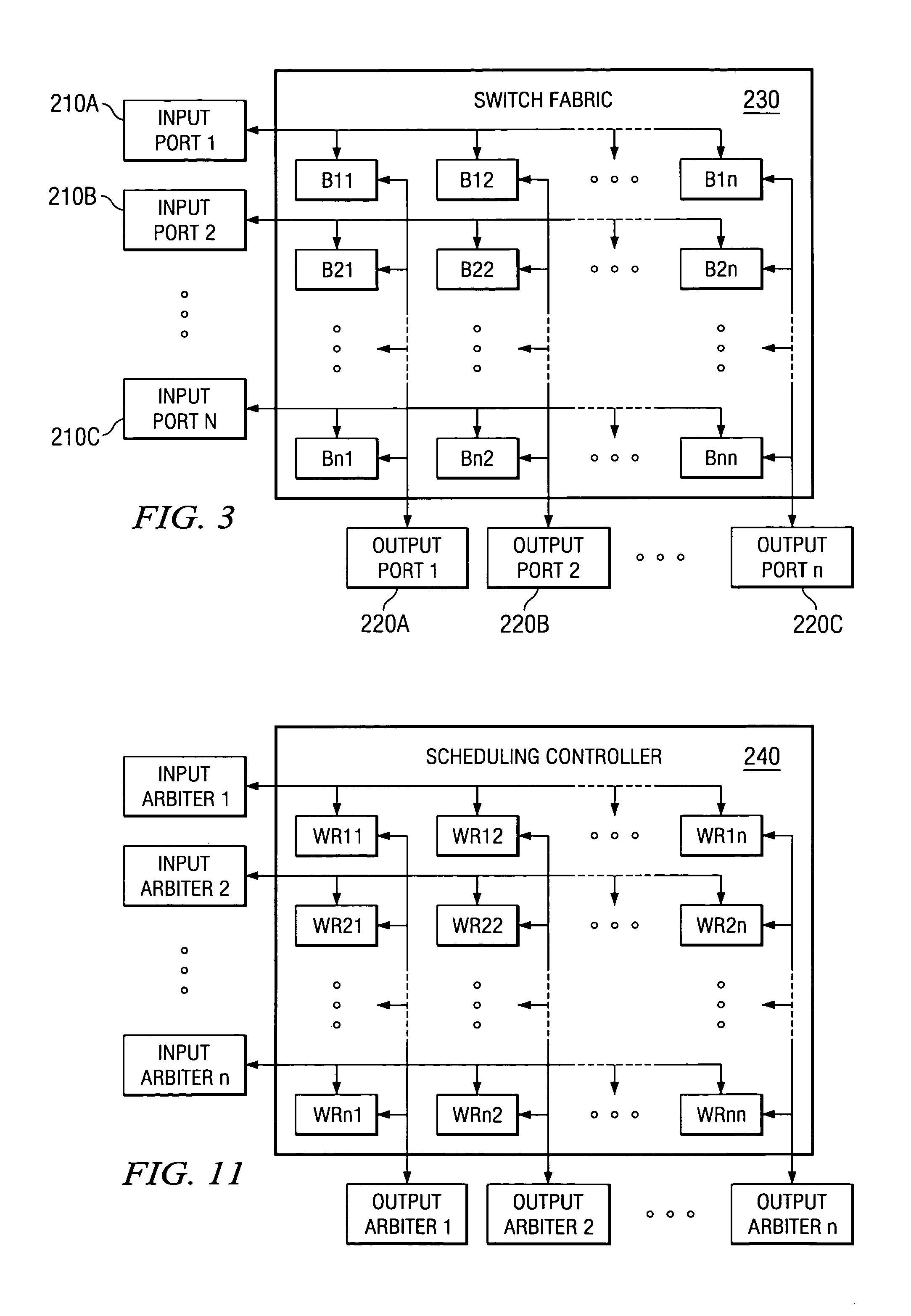 Apparatus for switching data in high-speed networks and method of operation