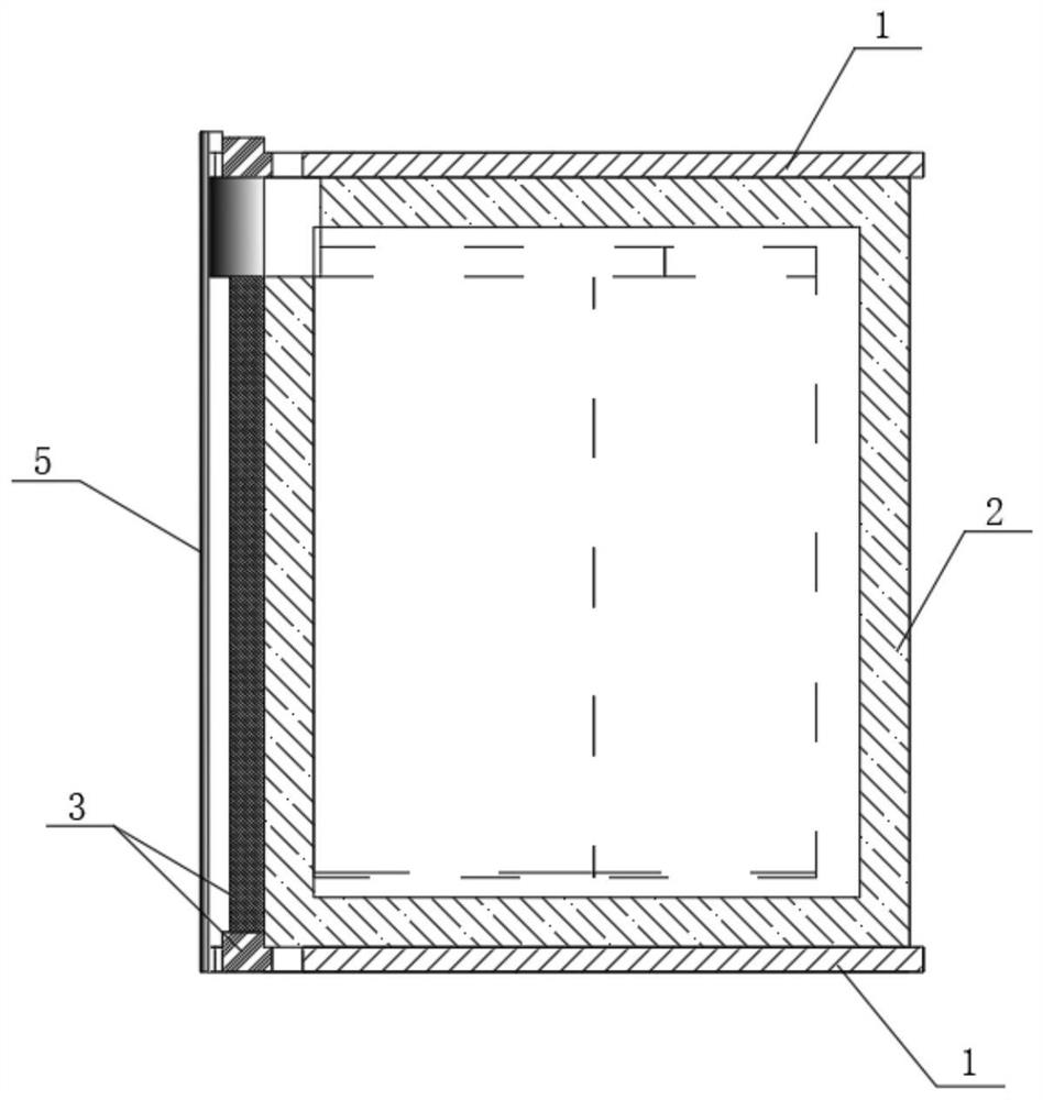 A static test device and method for simulating a cylindrical cabin wall plate structure