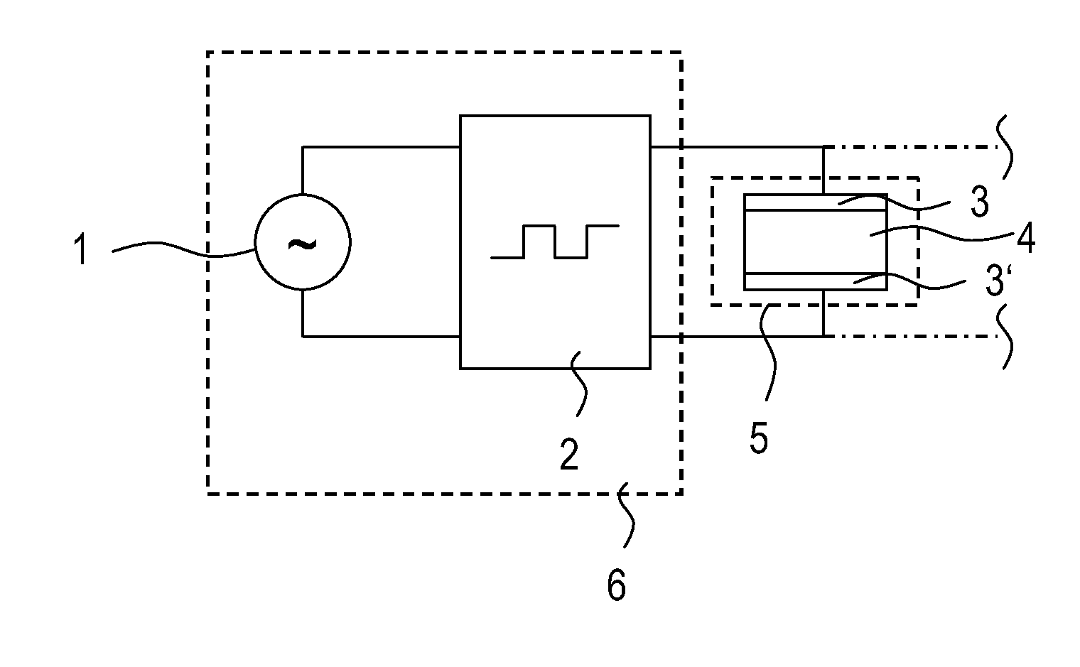 Circuit comprising a voltage-dependent component and method for operating the circuit