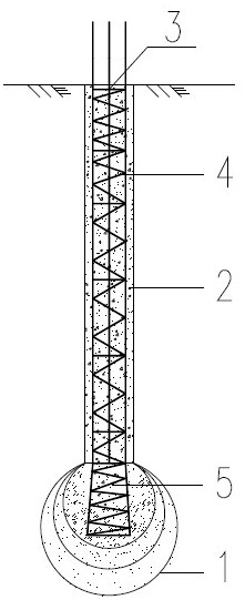Construction method of anti-pull carrier pile