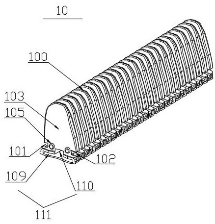 Comb tooth unit of electric heating hair straightening comb