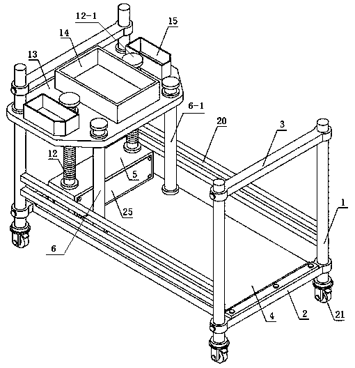 Climbing type scaffold with discharging platform