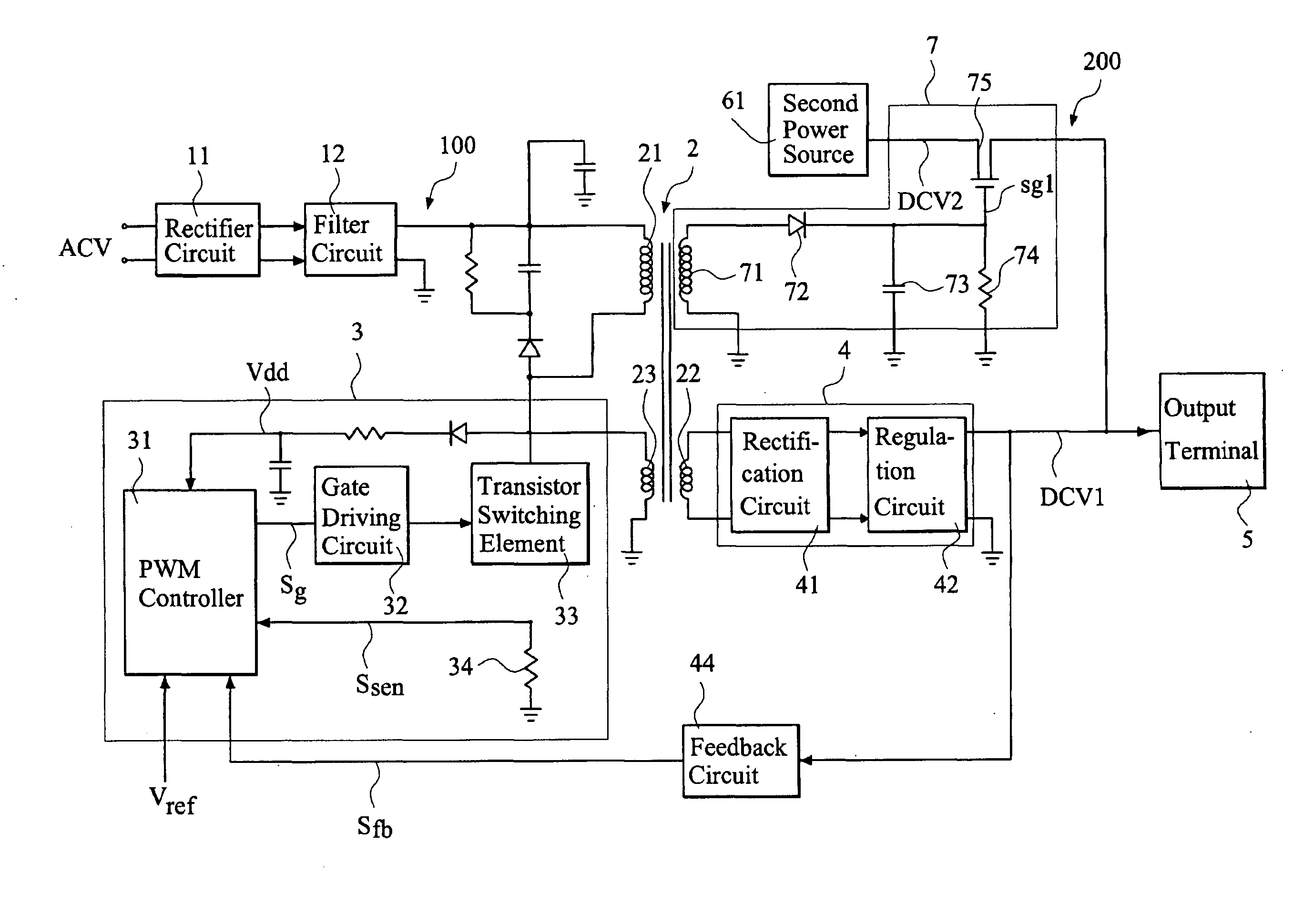 Dual-power supplying system with circuit loop switching control circuit