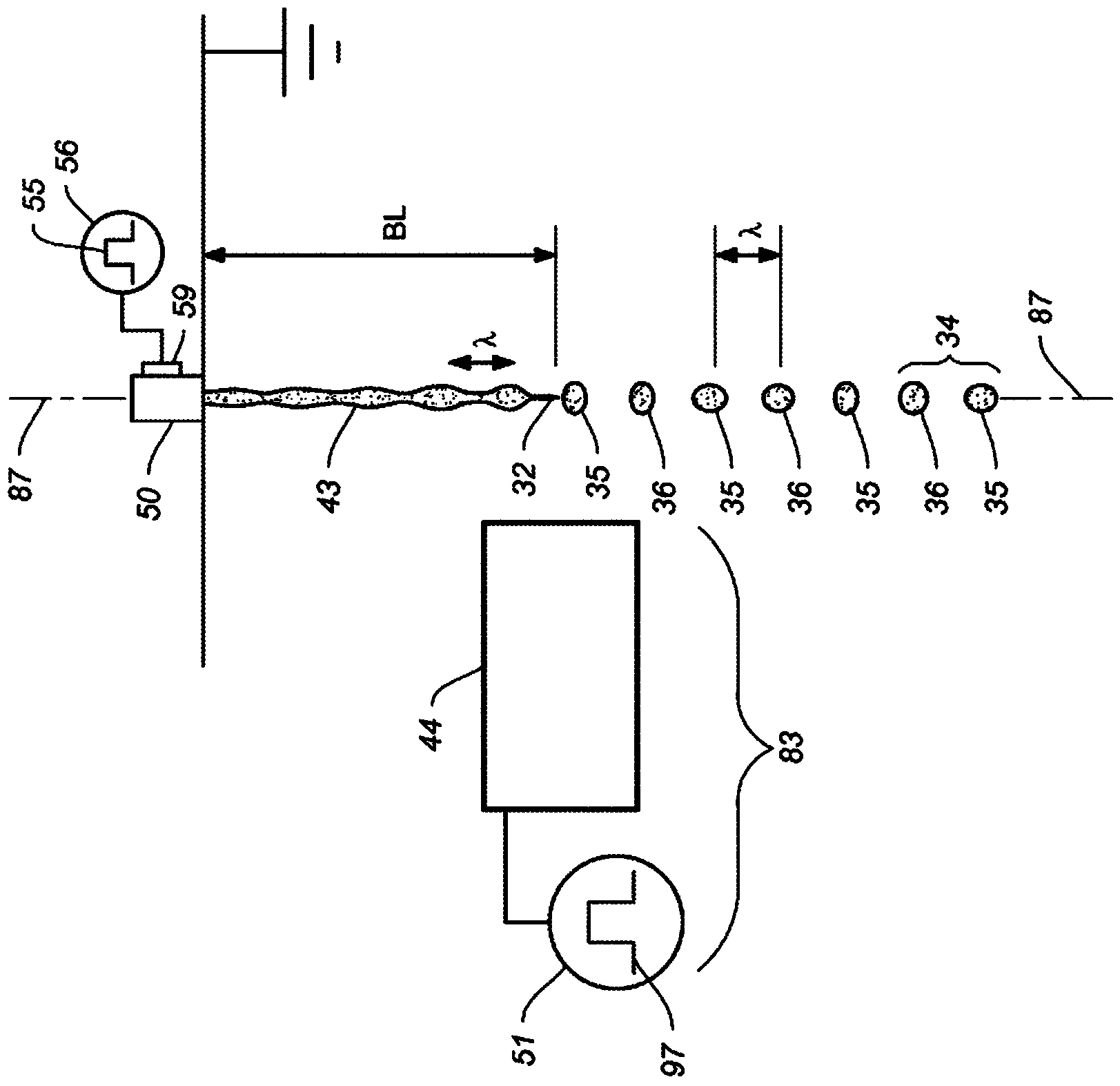 Drop placement error reduction in electrostatic printer