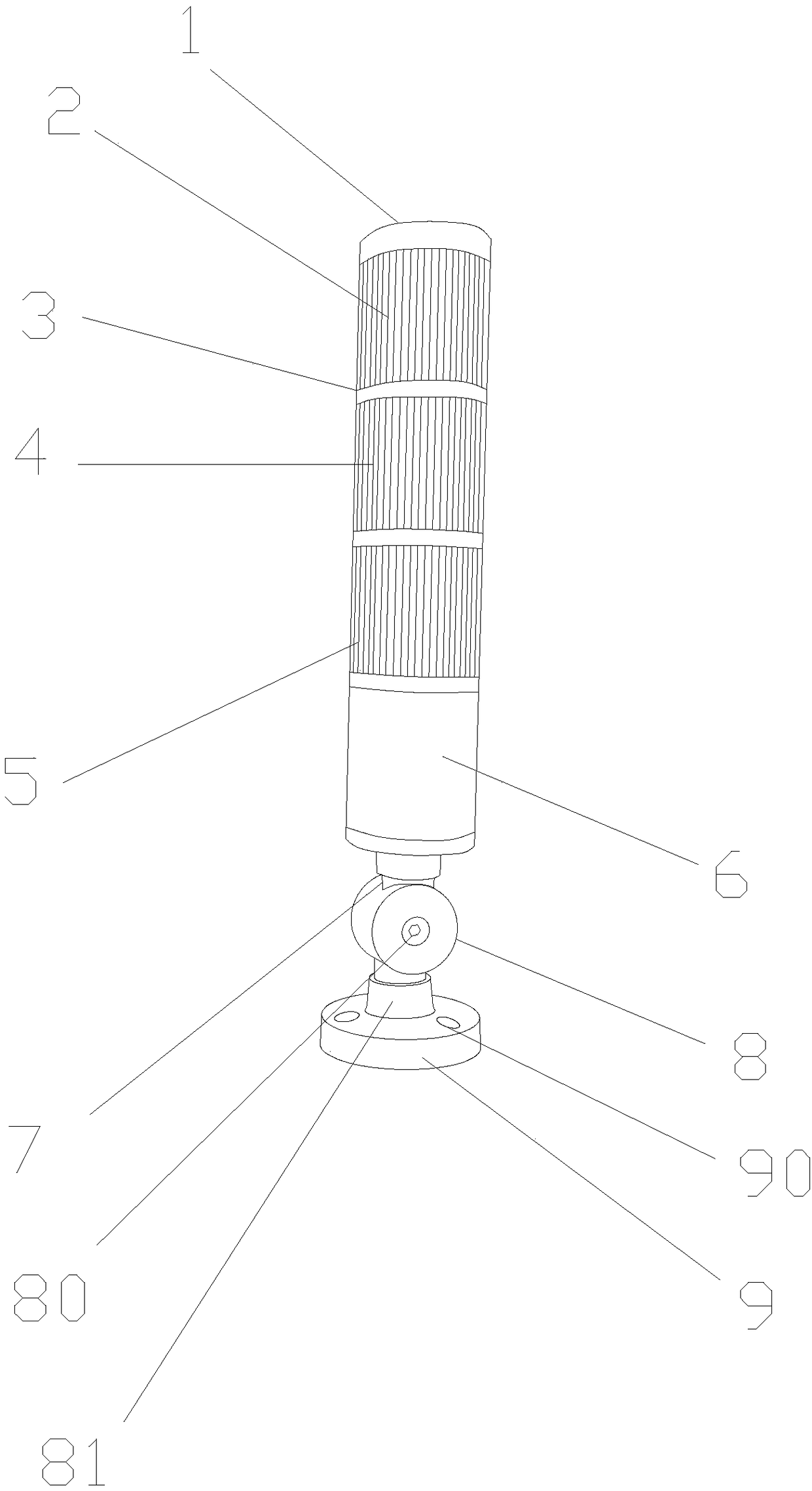 Warning light device for numerical control machine tool