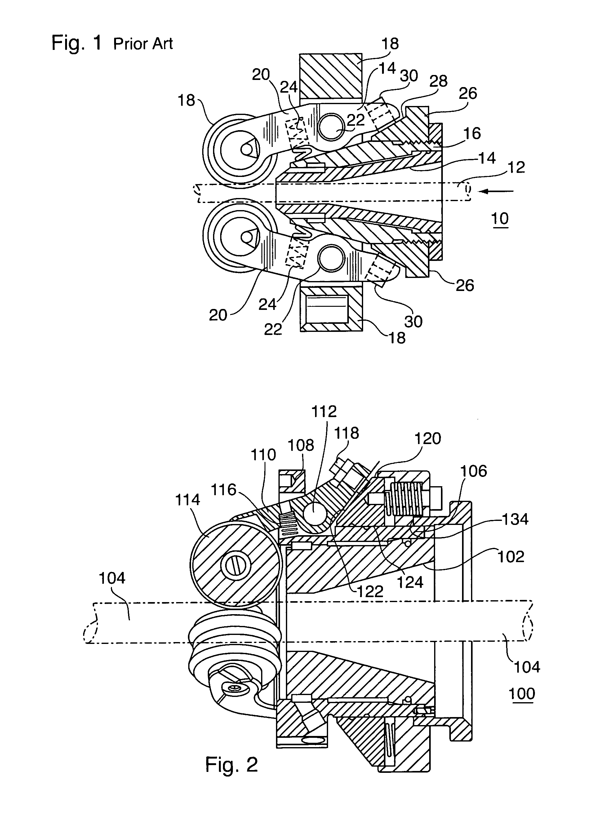 Preloaded triple roller entry guide