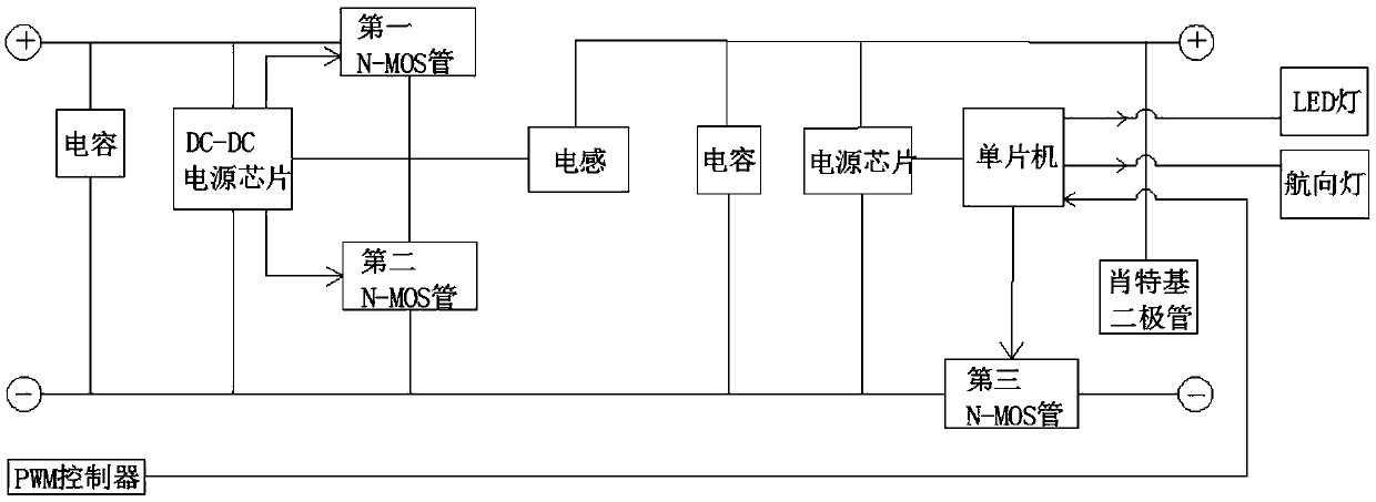 Control device and method based on water pump and course light of plant protection unmanned aerial vehicle