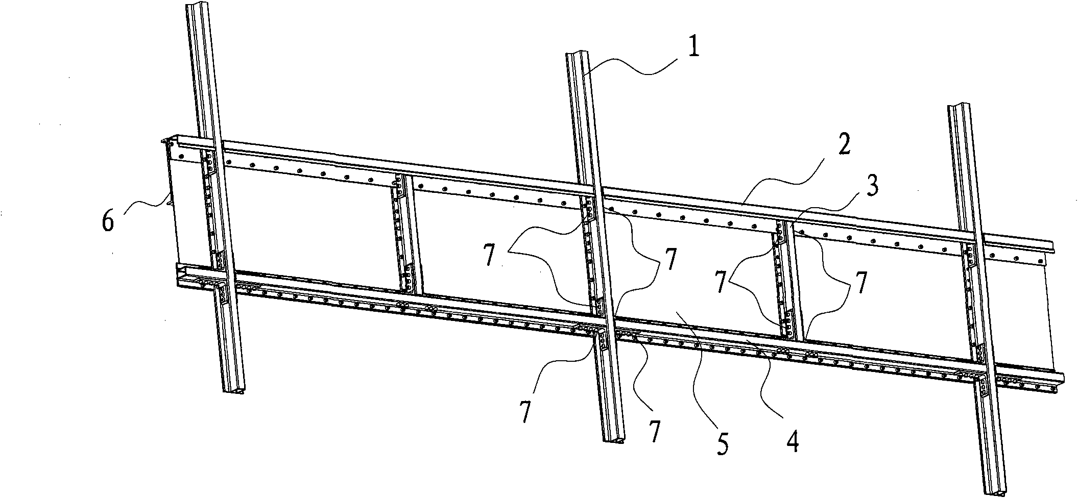Connection structure of vehicle frame