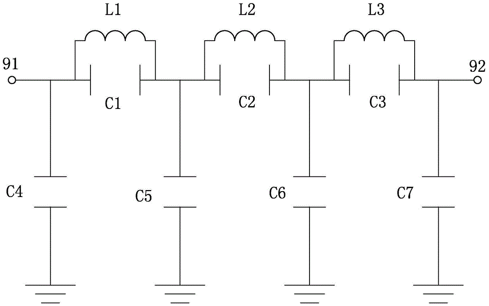 Multilayer chip low pass filter for catv