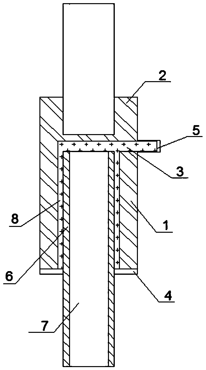 Pre-grouting type semi-grouting sleeve structure and construction method