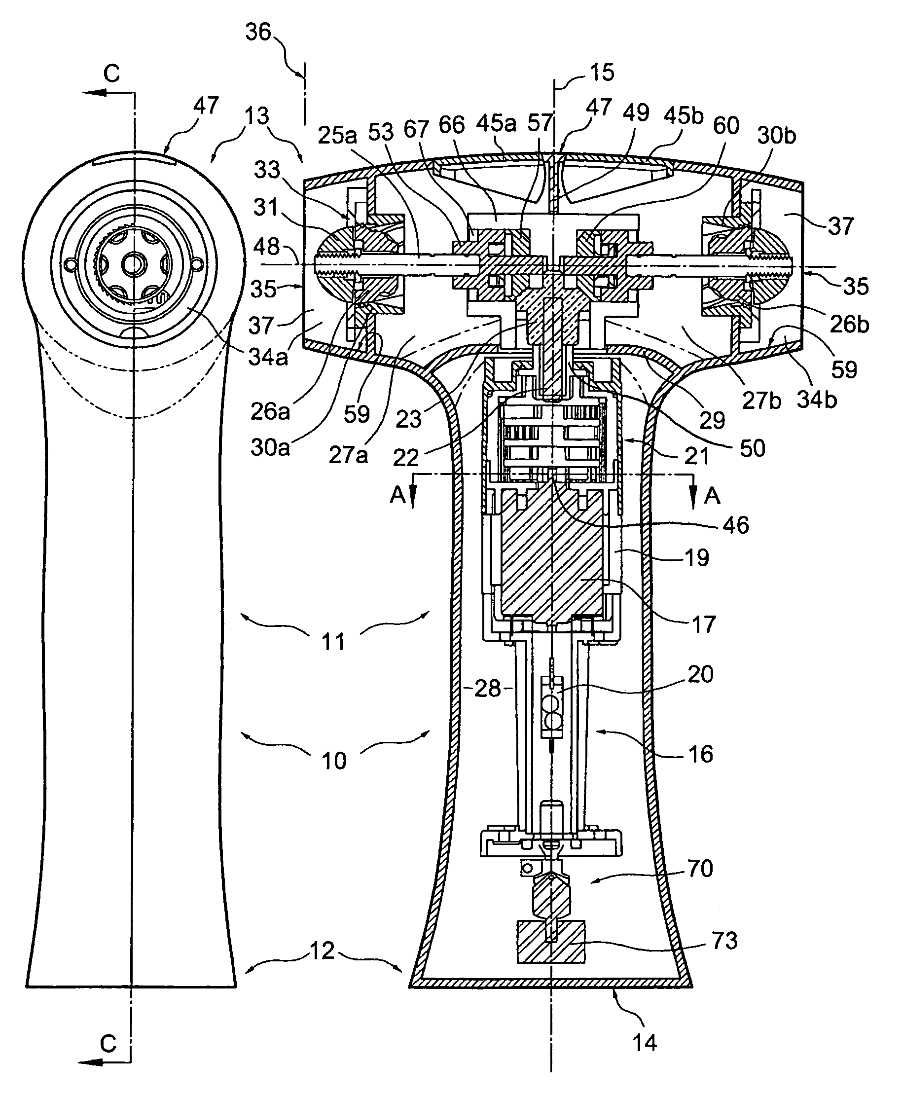 Electric dual condiment grinder