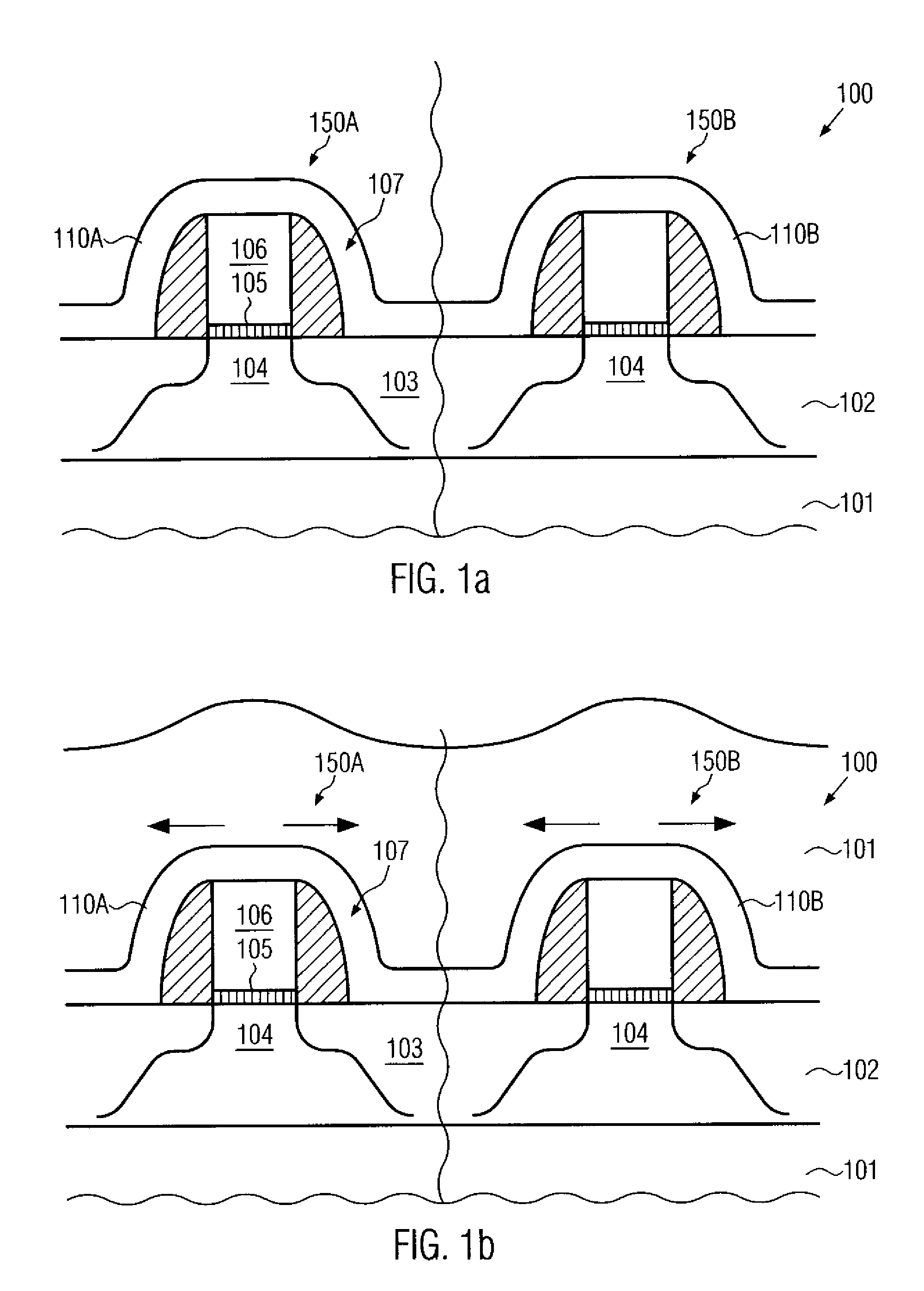 Field effect transistor having an interlayer dielectric material having increased intrinsic stress