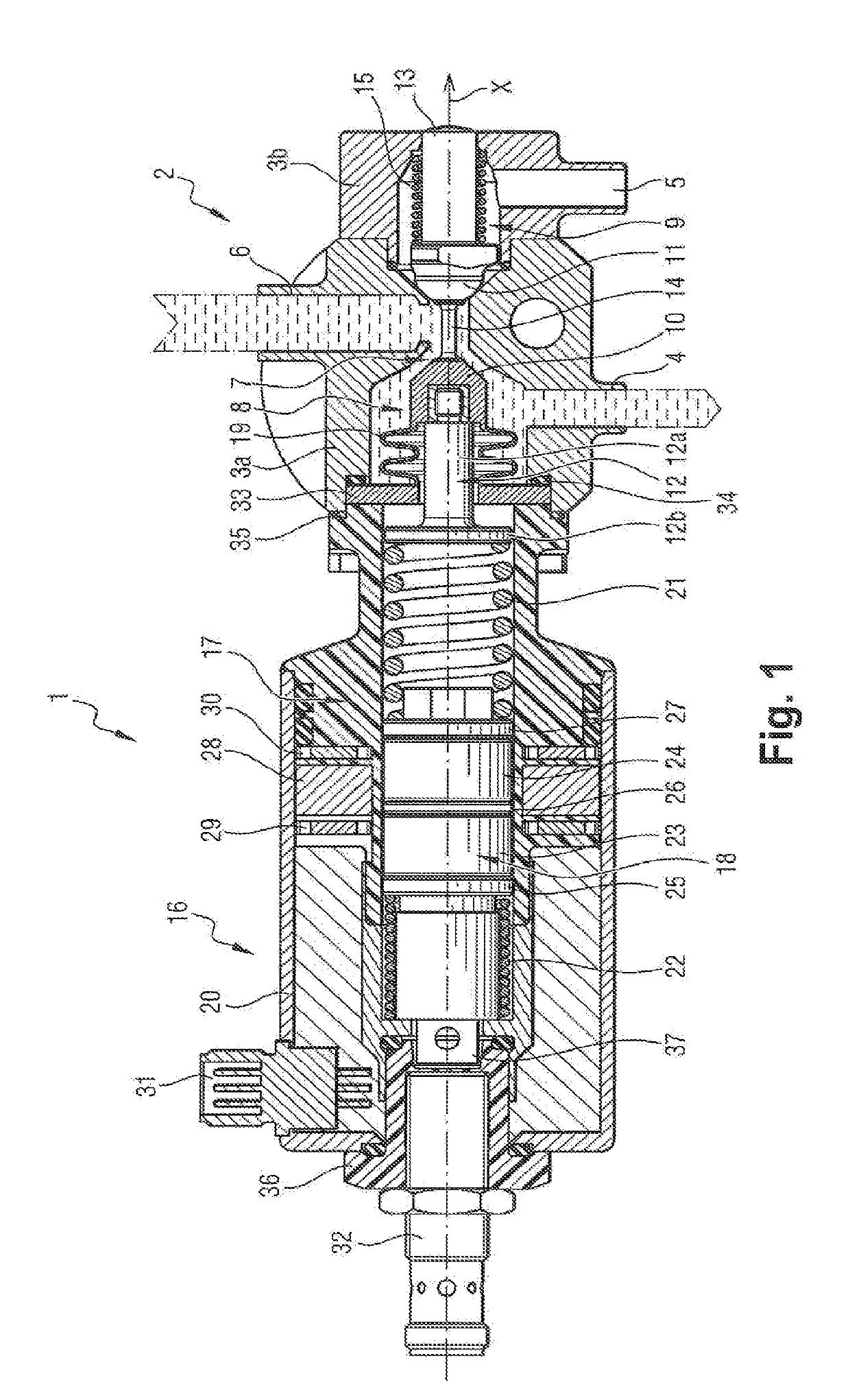 Valve actuator, valve, and machine consisting thereof